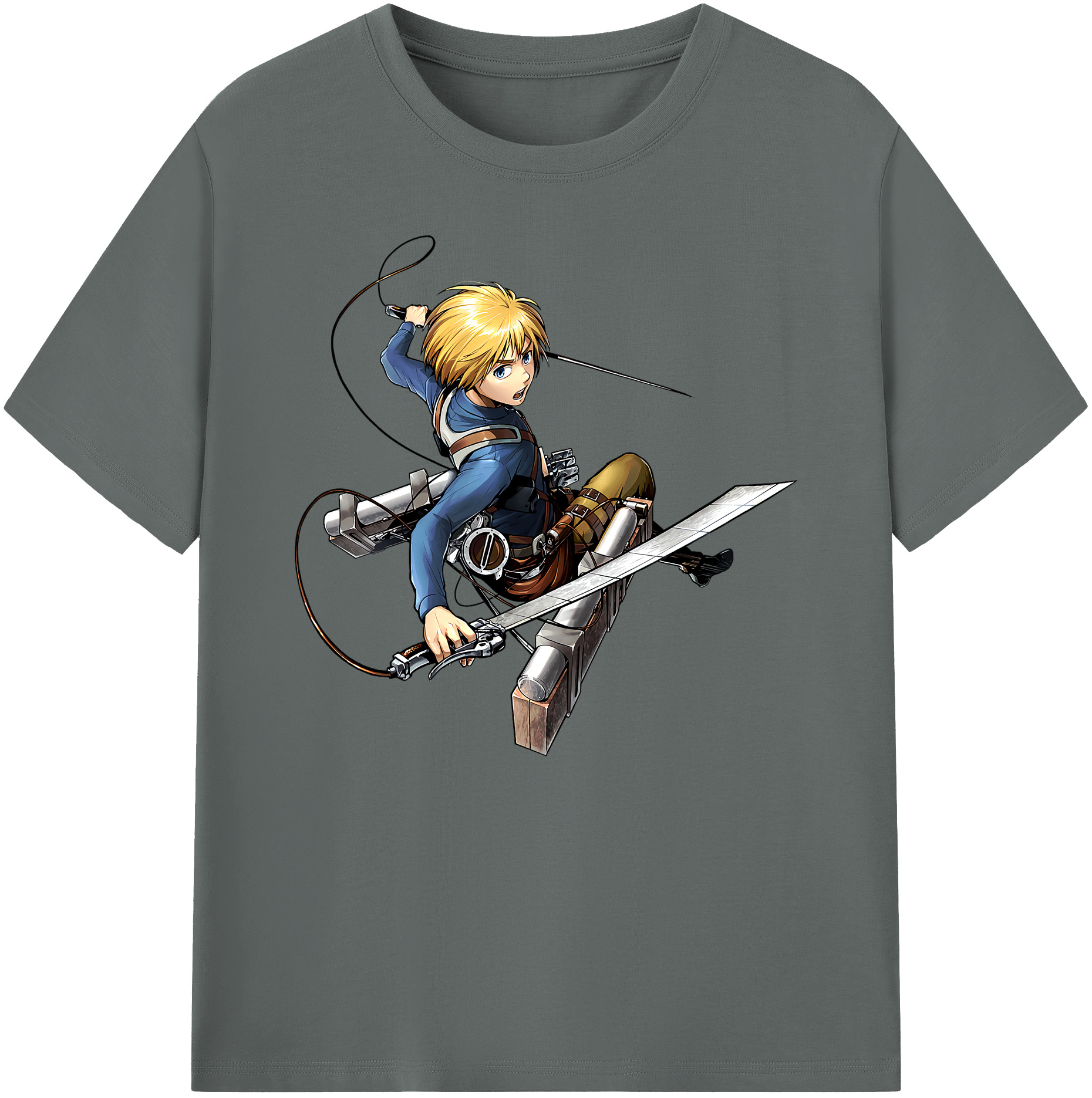 （画像用） 進撃の巨人 アルミン·アルレルト Attack on Titan Armin Arlert 綿100％ メンズ半袖Tシャツ｜肌触りやわらか＆通気性